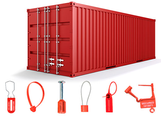 4000 RED plastic security seals numbered Truck container seals. 